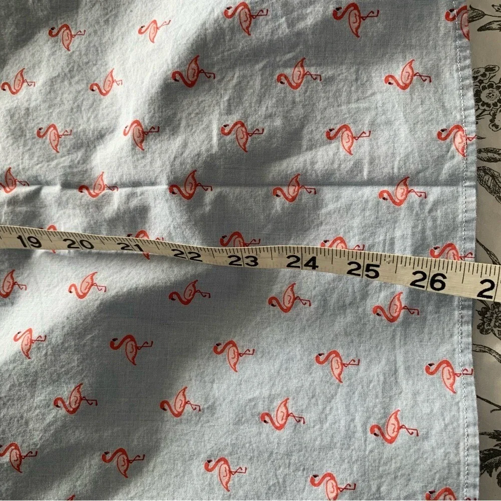 Banana Republic Men's Light Blue Pink Small‎ Flamingo Shirt Beach Preppy Casual